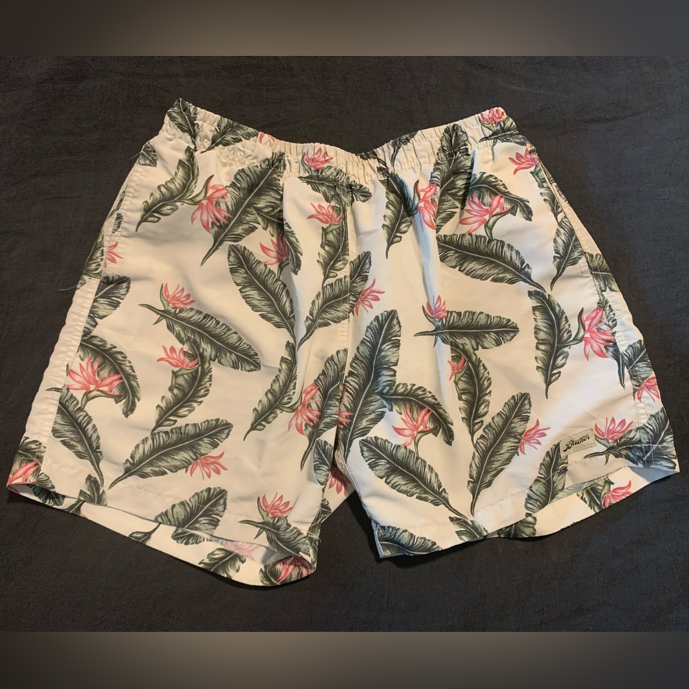Bather lined swim trunks